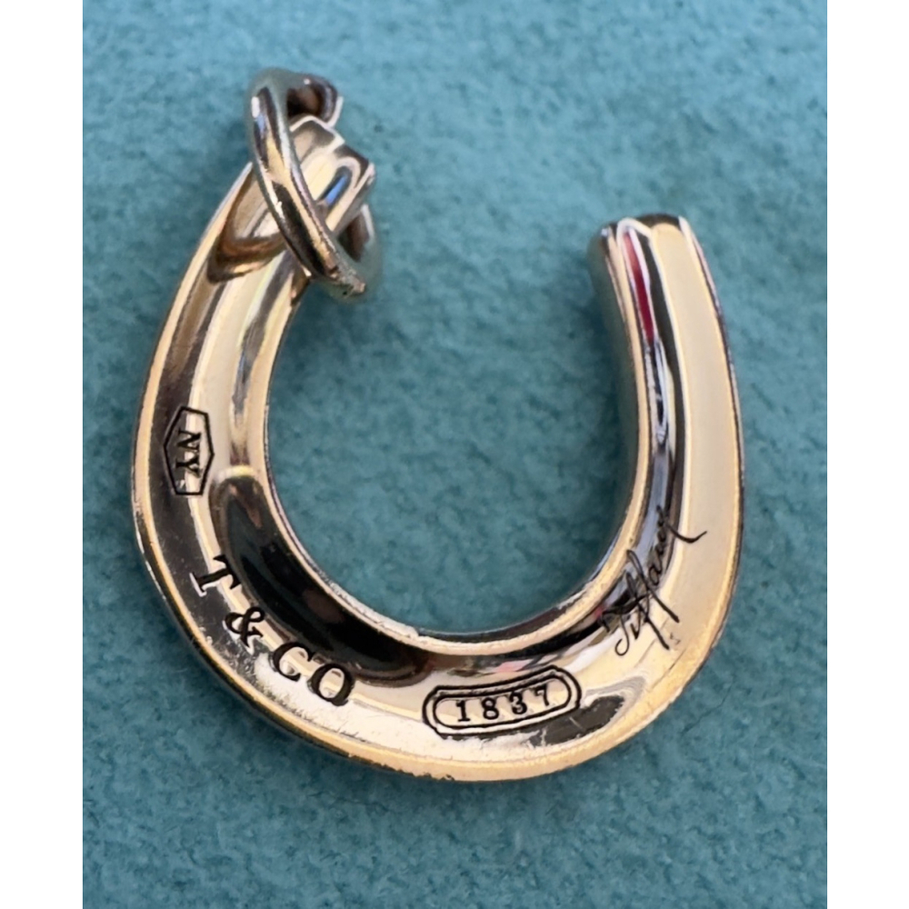 Tiffany & Co Rubedo Gold Sterling Silver 1837 Horseshoe Charm Pendant